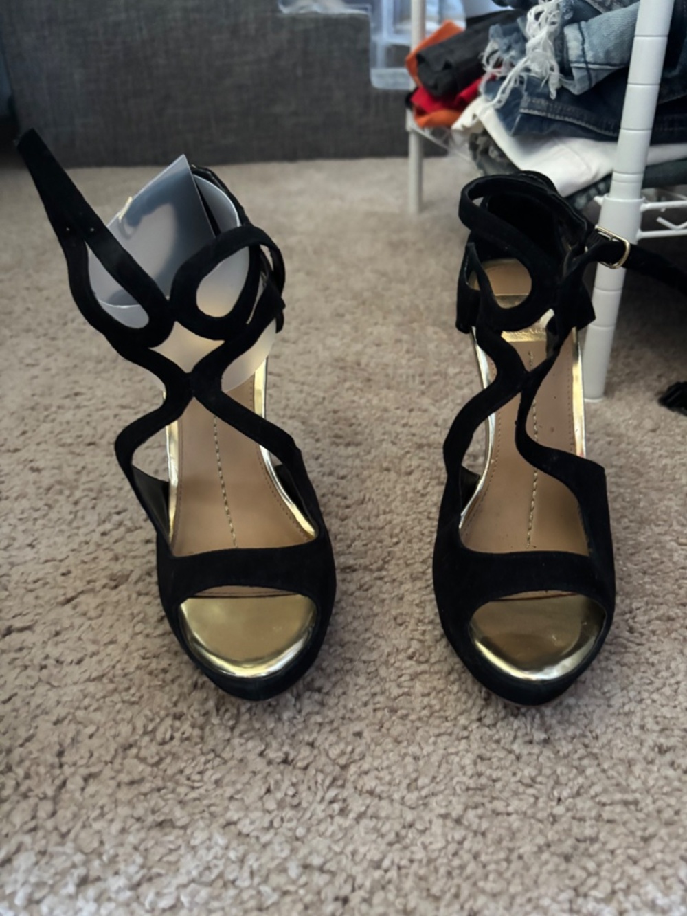Dolce Vita Black Lace Up Stiletto Heels - Picture 7 of 13